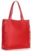 Bőr táska shopper bag Genuine Leather piros 5013